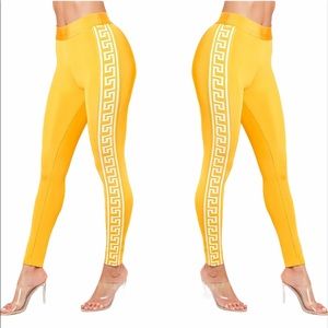 Bandage Knit Side Detail Pants